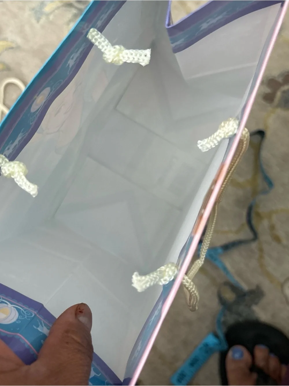 Set Of 2 Hallmark Walt Disney Cinderella Gift Bag - Lavender & White